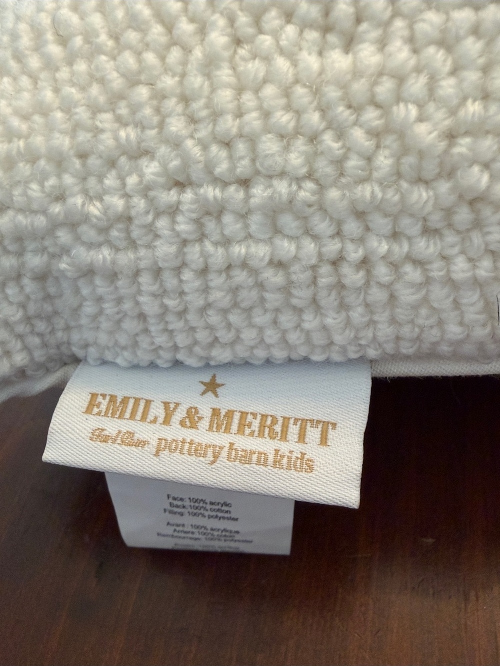 Emily & Meritt pottery barn kids White 'XO' Hooked Accent Pillow - Picture 2 of 7